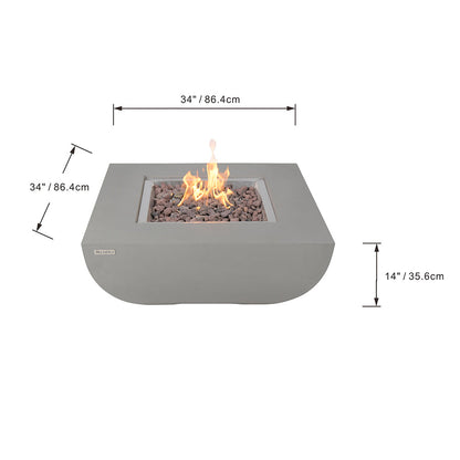 Westport Outdoor Fire Pit Table - Select Fuel Type