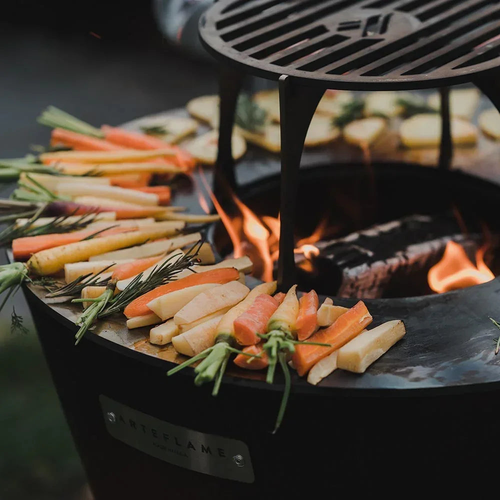 Arteflame Classic 30″ — Euro Base Flat-Top Grill & Fire Bowl (CORTEN Steel)